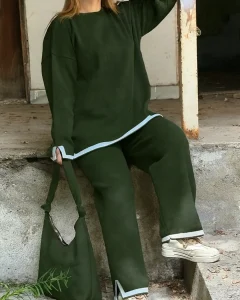 ست حاشیه دار سبز