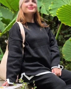 ست حاشیه دار مشکی