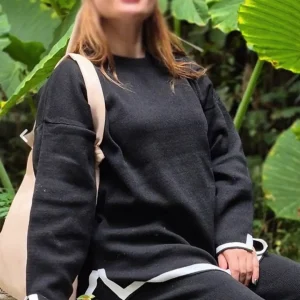 ست حاشیه دار مشکی